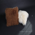 Wholesale Soft Curly Mongolian Lamb Fur Cushion Cover